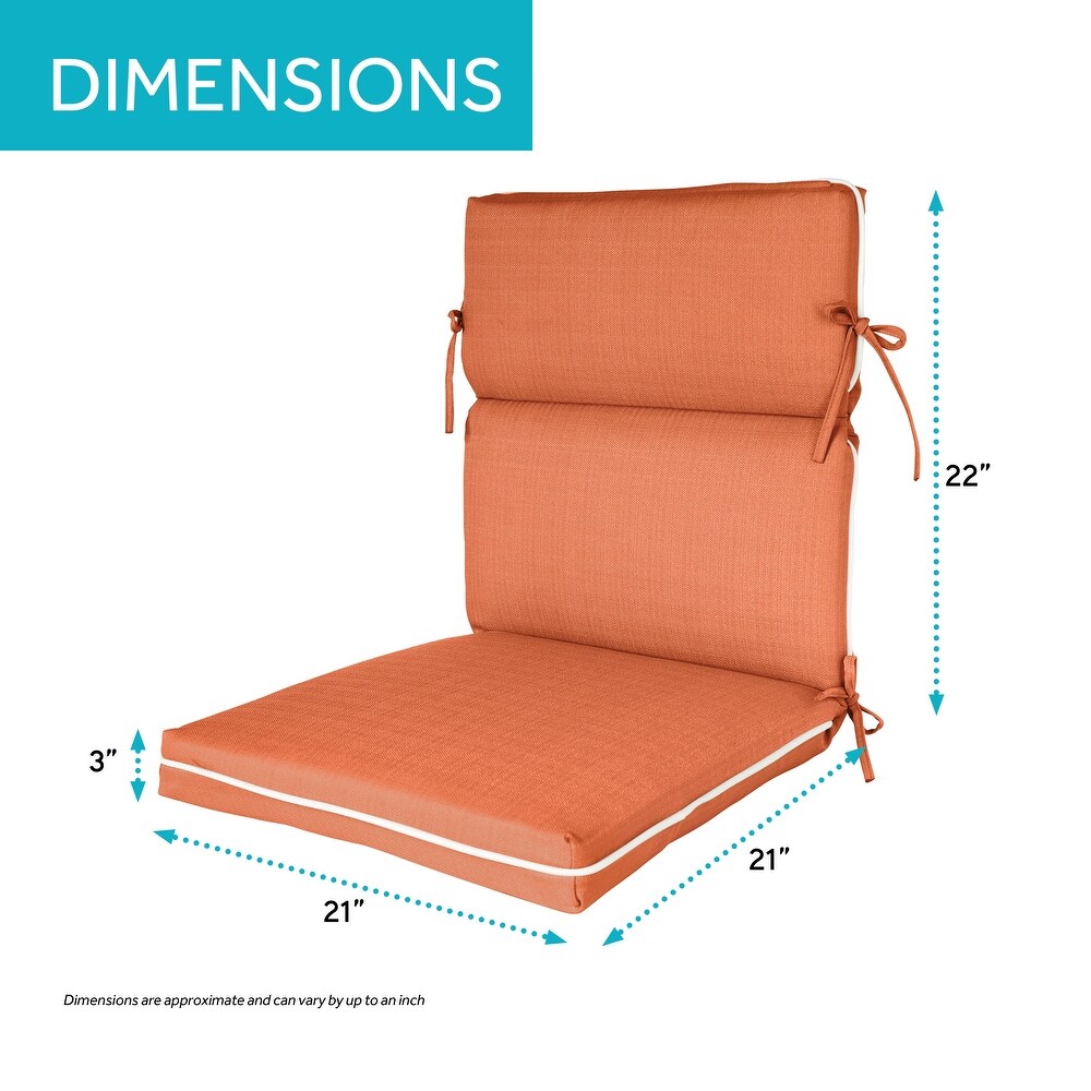 Outdoor/ Indoor High Back Dining Chair Cushion for Patio Furniture  21\