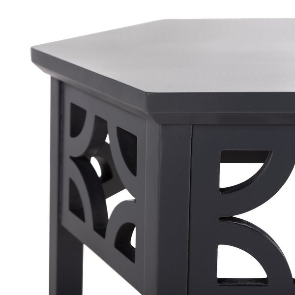 SAFAVIEH Connor Charcoal Grey Hexagon End Table - 18.1