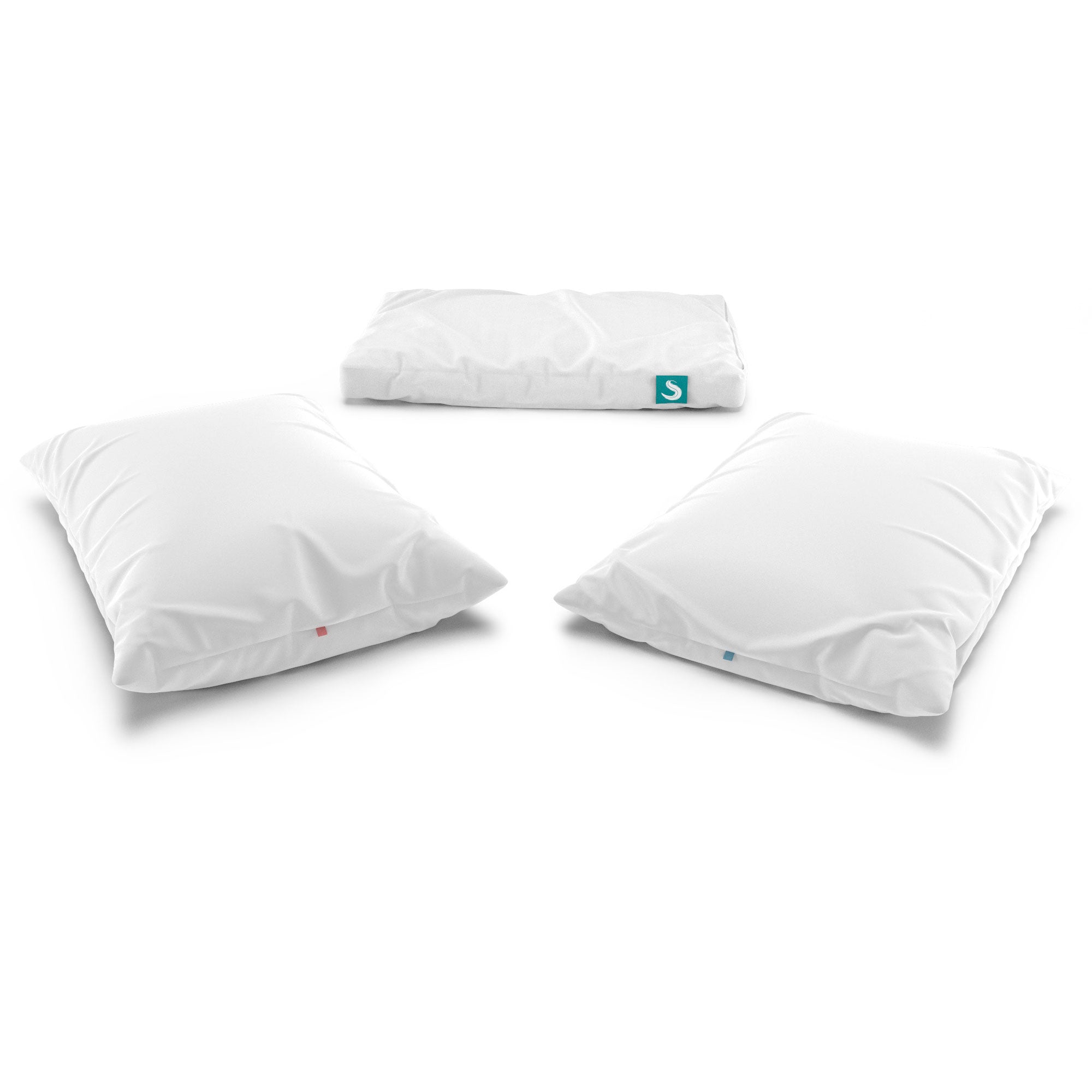 Sleepgram Bed Support Sleeping Pillow with Microfiber Cover, King, White