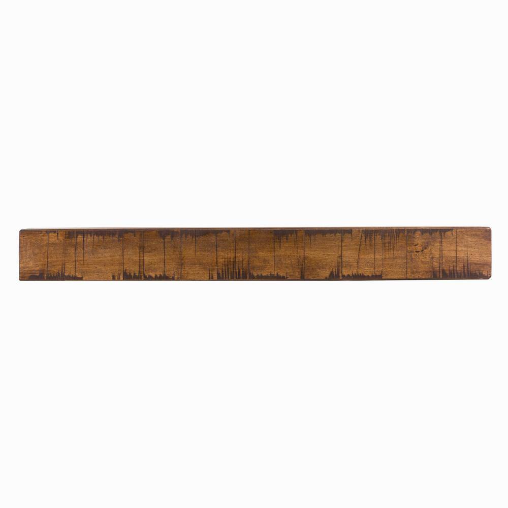 Rustic 36 in. Aged Oak Mantel m-rust-3605-agok-none