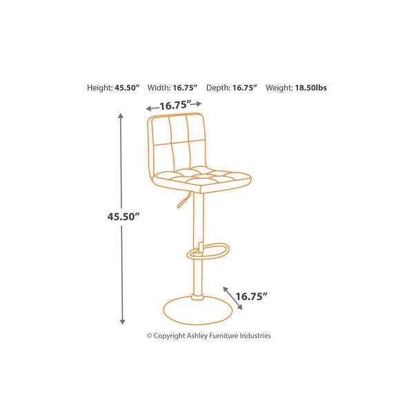 Ashley D120-130 Counter Bar Pub Height Swivel Barstool (6 Pack) - 45