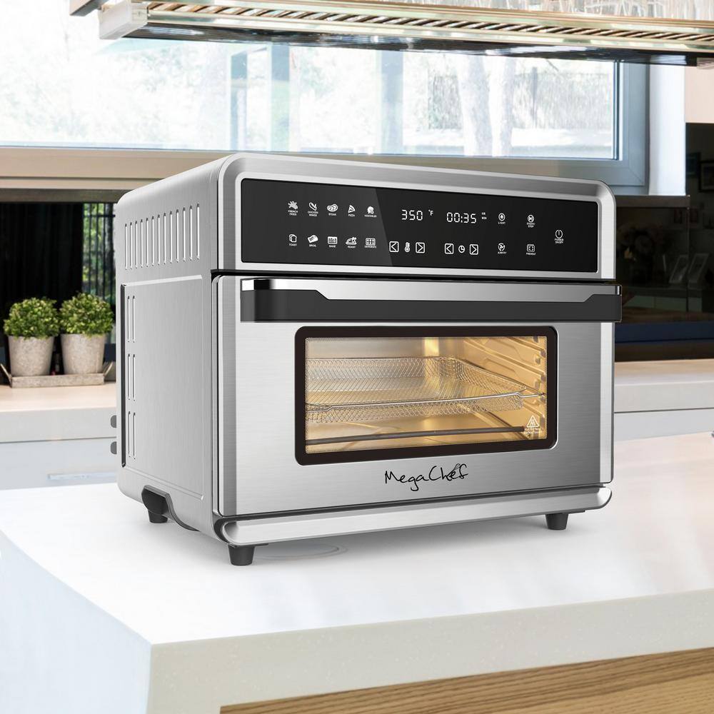 MegaChef 1800 W 10-in-1 Countertop Stainless Steel Multi-function Toaster Oven 985114320M