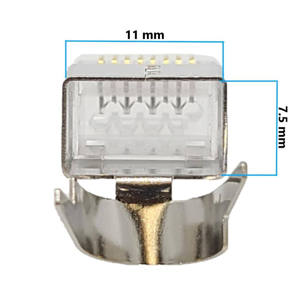 Micro Connectors Inc 250 FT CAT 7 Solid and Shielded (SFTP) CMR Blue Riser-Rated Bulk Ethernet Cable with 10-Pack Shielded RJ45 Connectors TR4-80SRBL250-K