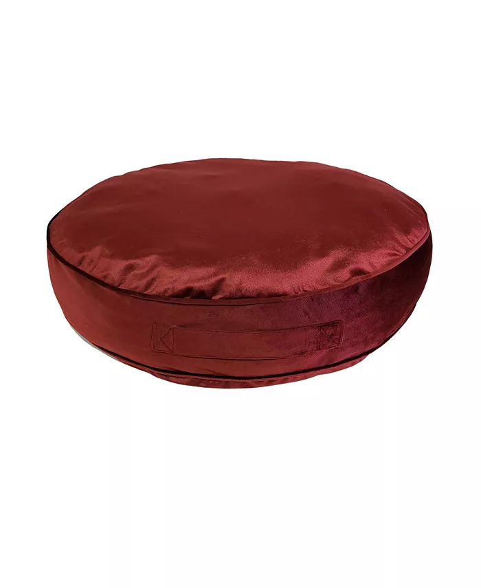 Edie@Home Panne Velvet Round Floor Pillow，  Round 24