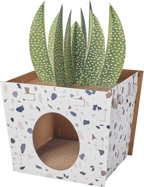 Frisco Potted Succulent Cardboard Cat House