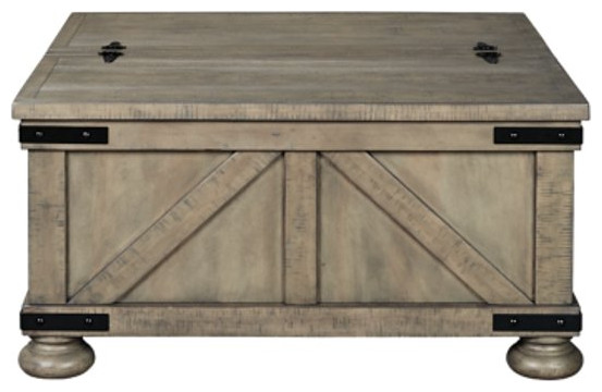 Farmhouse Coffee Table  2 Sided Hinged Lift Top   French Country   Coffee Tables   by Declusia  Houzz