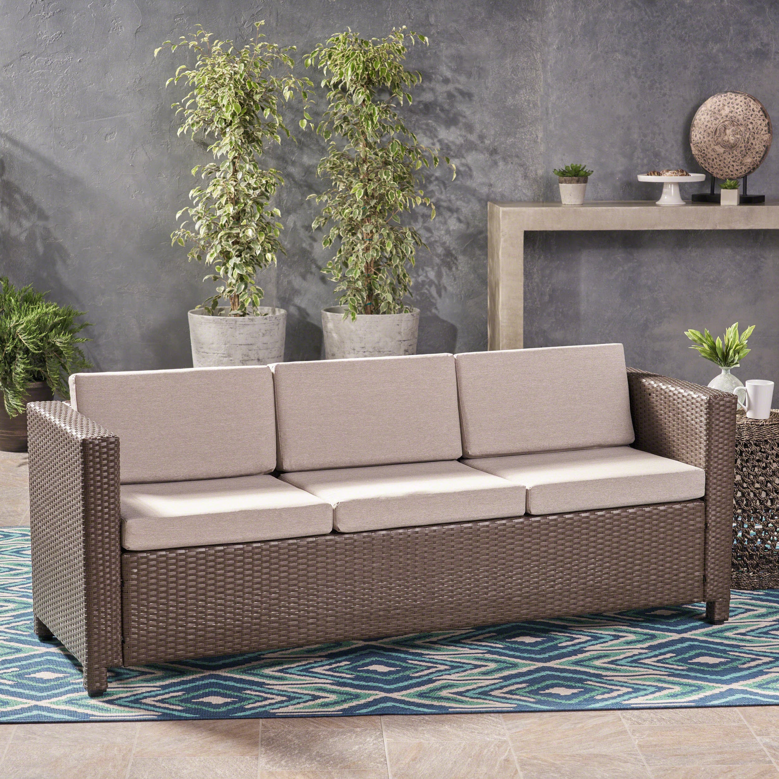 Cony Outdoor Wicker 3 Seater Sofa