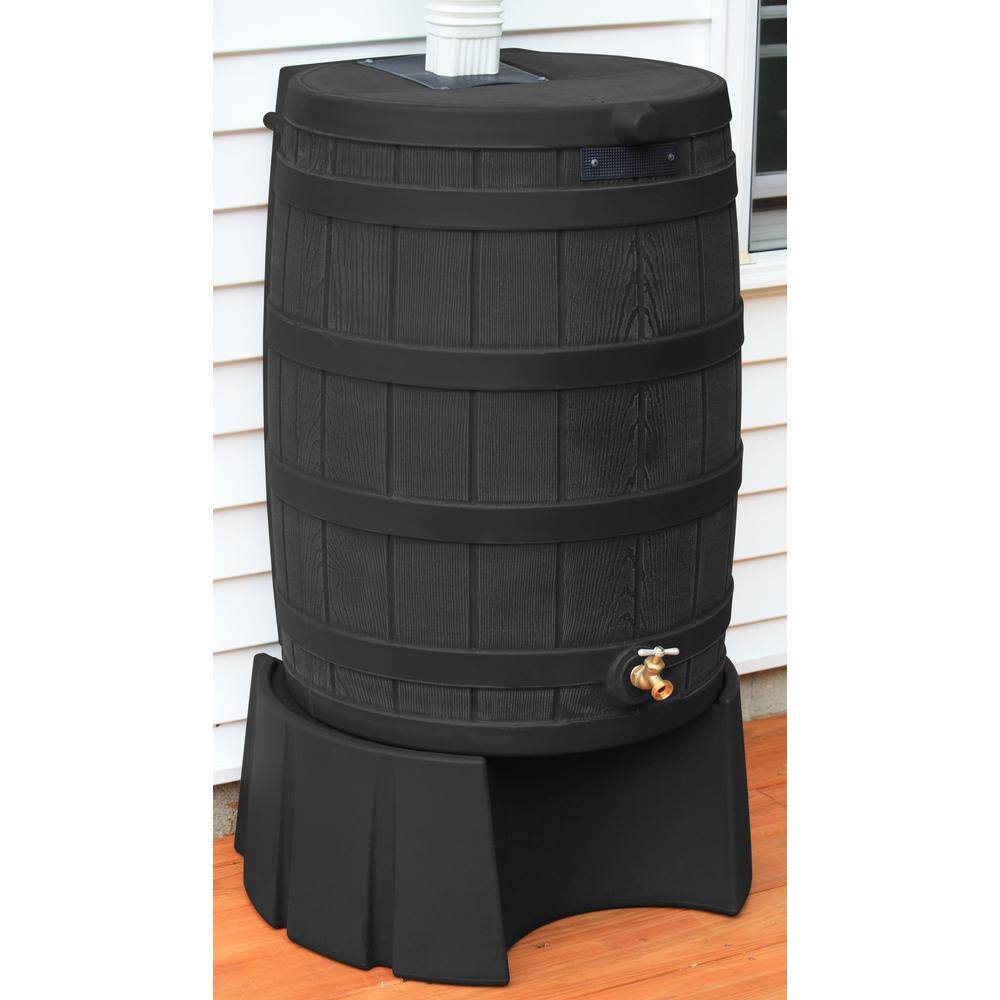 Rain Wizard 50 Gal. 11 in. Rain Barrel Stand in Black RW50ST-BLK