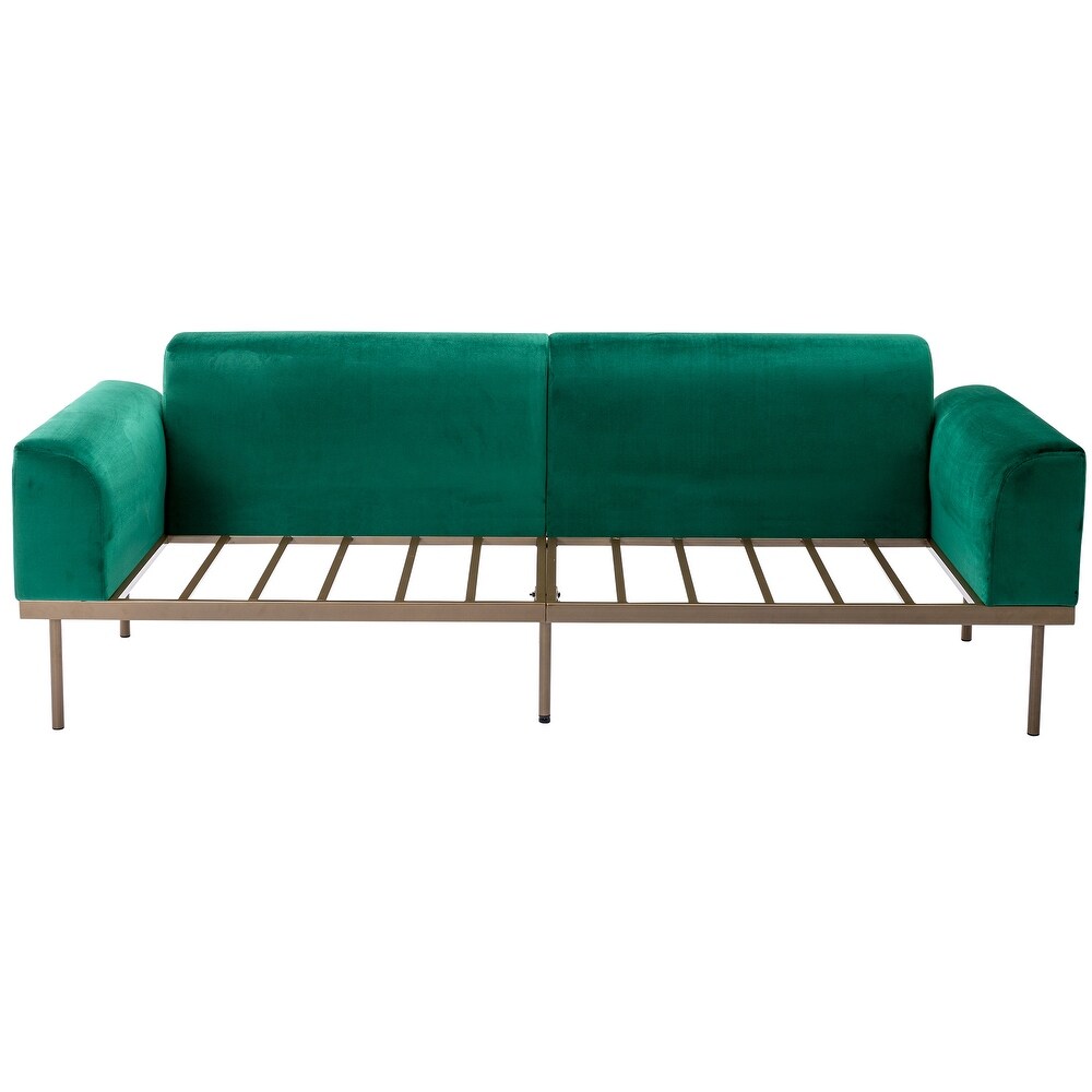 Modern Velvet Sofa with Metal Legs Loveseat Sofa Couch