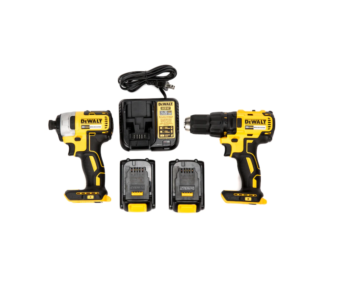 DEWALT DCK277C2 2-Tool 20-Volt Max Brushless Power Tool Combo Kit with Soft Case (2-Batteries and charger Included)