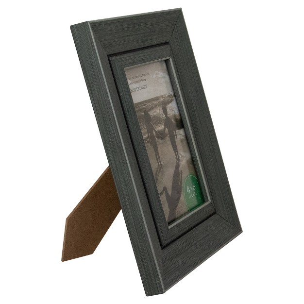 Classical Rectangular 4 quot X 6 quot Photo Picture Frame Gray And Black