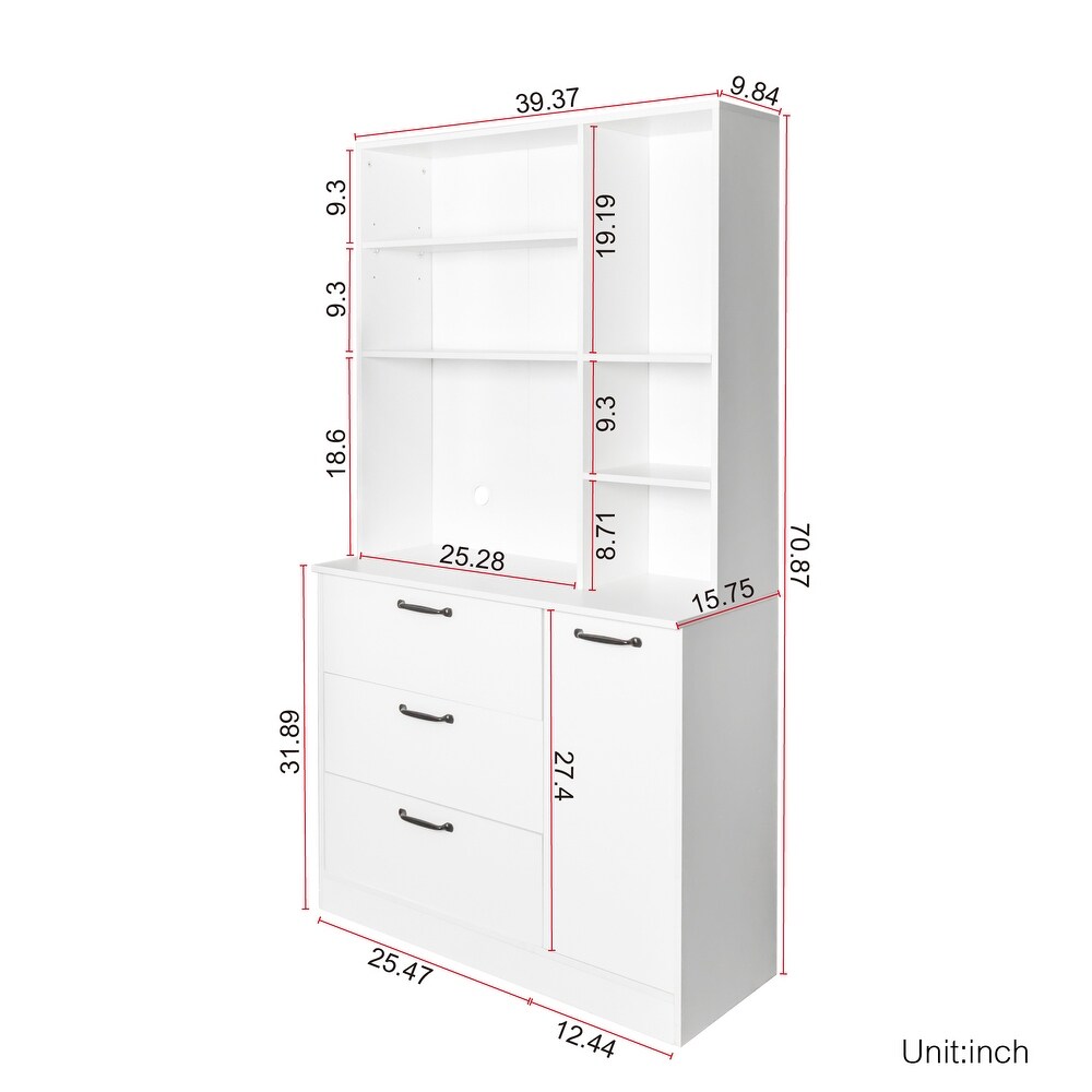 Large Kitchen Pantry Freestanding Kitchen Cupboard Buffet Cabinet