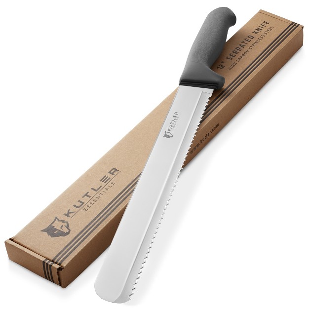 Kutler Professional Stainless Steel Bread Knife And Cake Slicer With Ultra sharp Serrated Blade