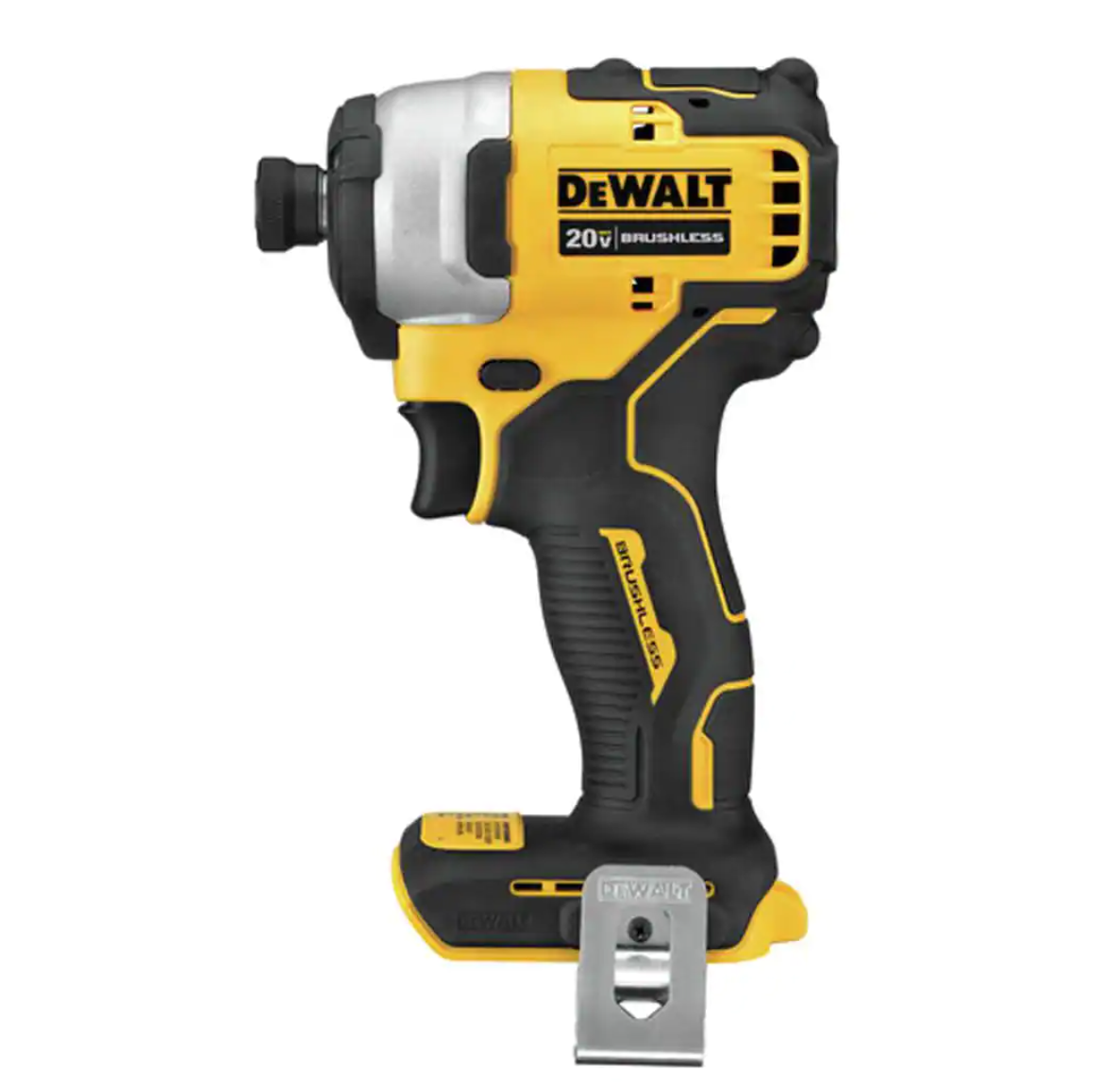 DEWALT DCF809C2 ATOMIC 20-Volt MAX Cordless Brushless Compact 1/4 in. Impact Driver， (2) 20-Volt 1.3Ah Batteries， Charger and Bag