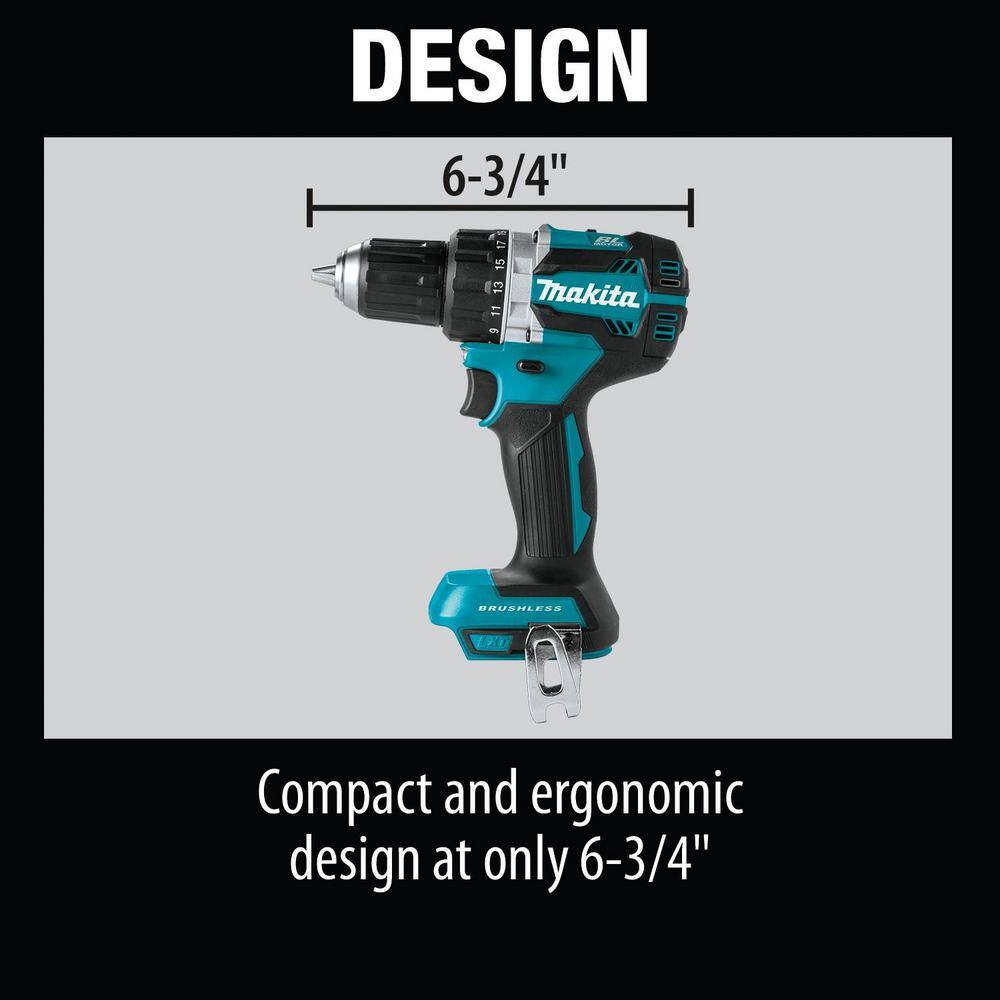 Makita 18V LXT Lithium-Ion Brushless Cordless 12 in. Driver-Drill (Tool Only) XFD12Z