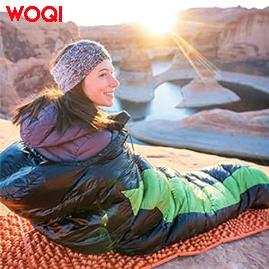 WOQI Ultralight Backpack Mummy Down Sleeping Bag  Suitable for Hiking and Camping