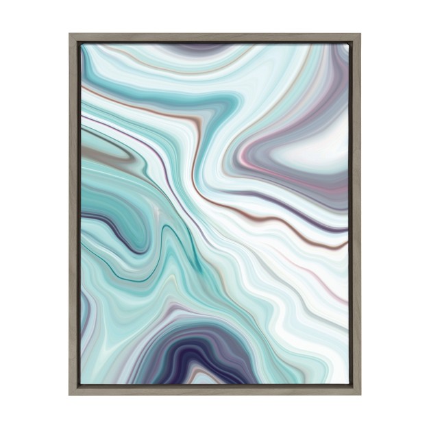 X 24 quot Sylvie Abstract Framed Canvas By Amy Peterson Gray Kate And Laurel