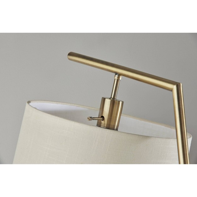 Reynolds Floor Lamp Antique Brass Adesso