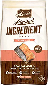 Merrick Limited ingredients Salmon And Sweet Potato Grain Free Dry Dog