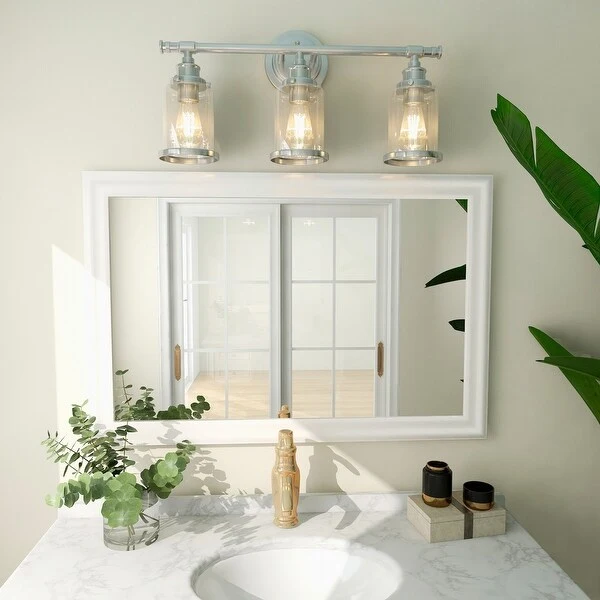 Vanity Light Fixture 3-Light 5-Piece All-in-One Bathroom Set