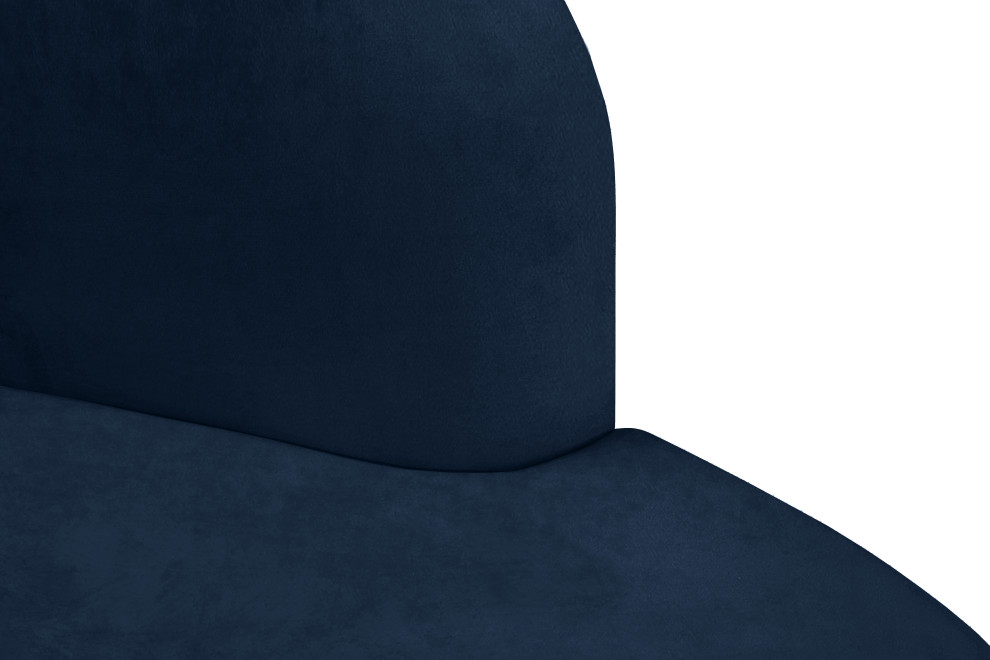 Mitzy Velvet Upholstered  Kidney Shaped Chair   Contemporary   Sofas   by Meridian Furniture  Houzz