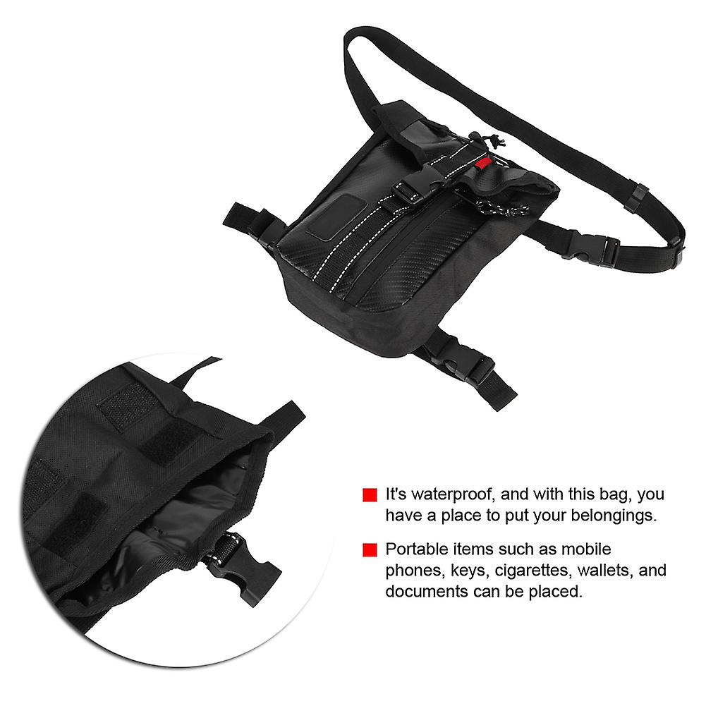 Durable Carbon Fiber Style Motorcycle Waterproof Waist Waistpack Leg Bag Cycling Pack