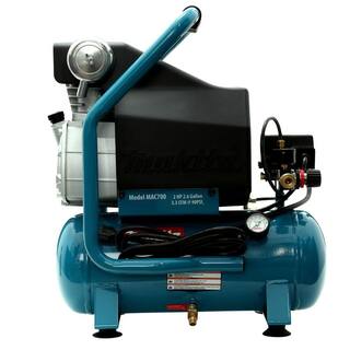 Makita 2.6 Gal. 2 HP Portable Electrical Hot Dog Air Compressor with Bonus Pneumatic 2 in. 18-Gauge Brad Nailer MAC700-AF506