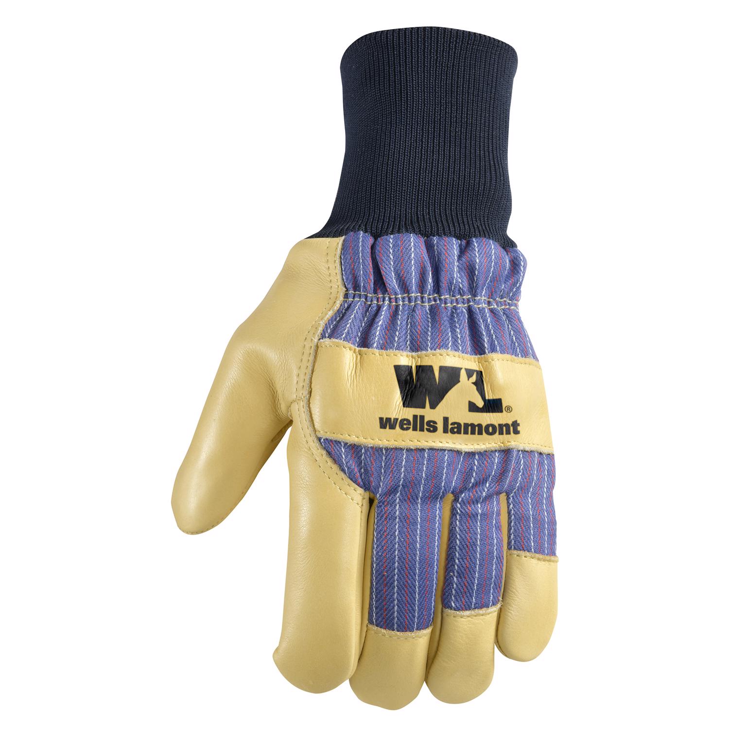 Wells Lamont Men\u0027s Outdoor Cold Weather Work Gloves Blue/Tan L 1 pk