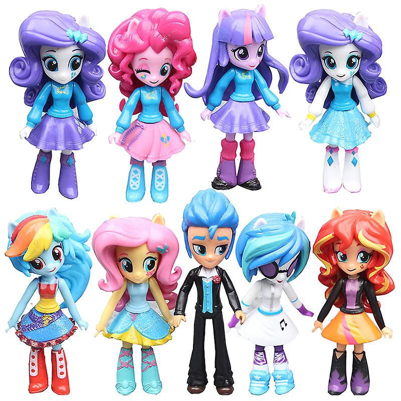 Ohp 9pcs My Little Pony Equestria Girls Figures 12cm Monster High Dolls