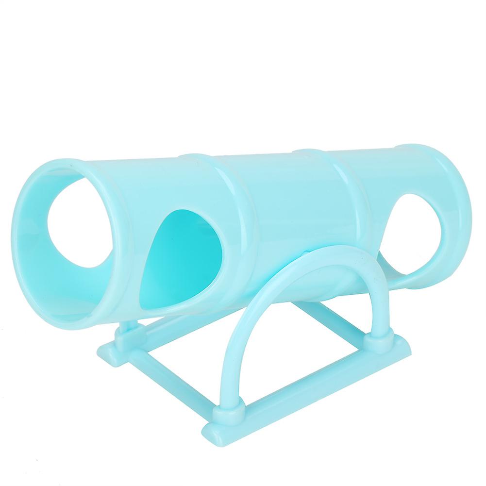 Animal Tunnel Exercise Seesaw Play Tunnel Tube Pet Toy for Rabbit Ferret Hamster (Blue)