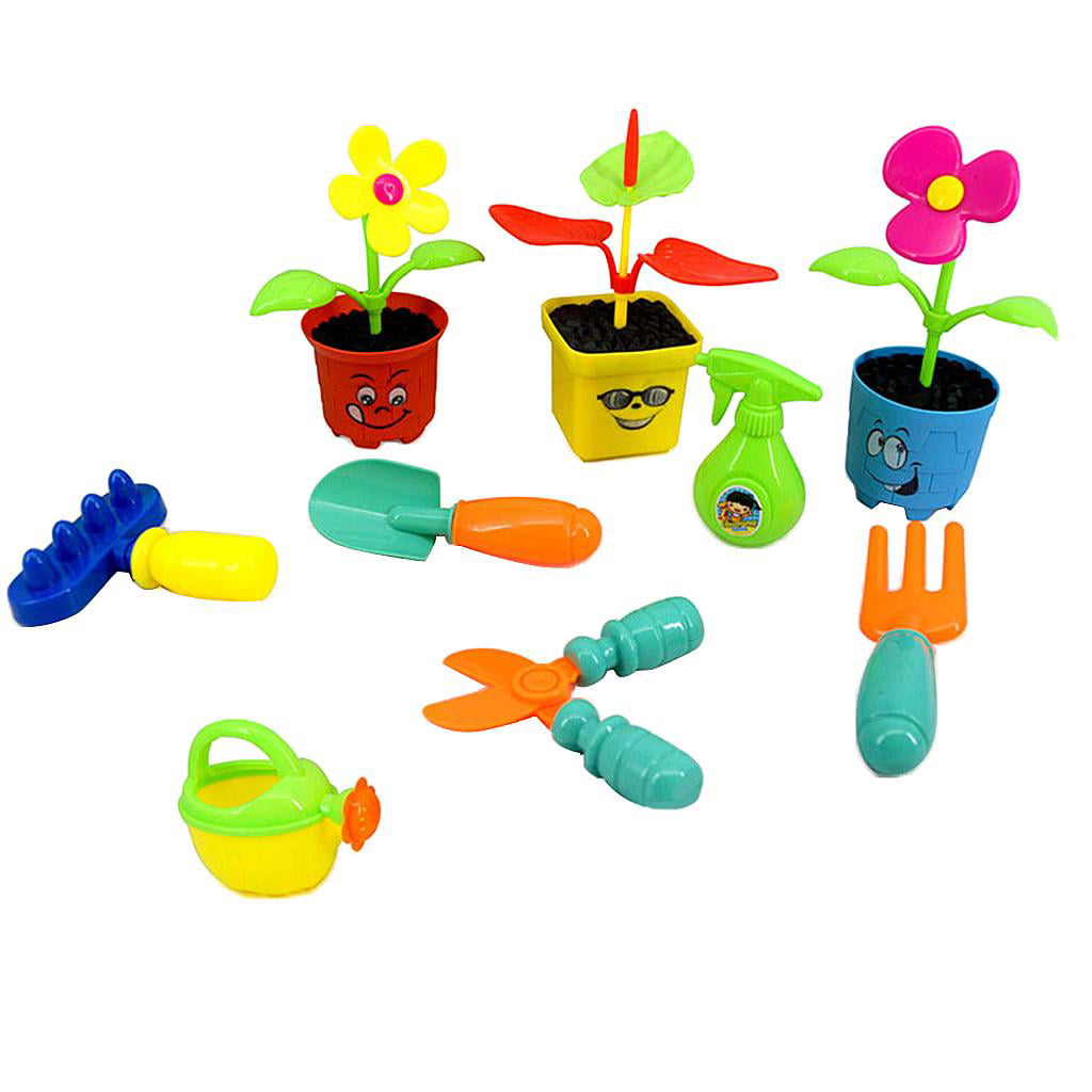 Gazechimp Kids Tool Set Garden Play Toy Gardening Pretend Tools for Children Rake