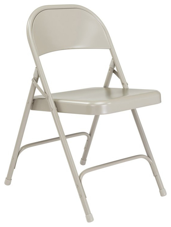 NPS 50 Series 29.25 quotModern  Steel Metal Folding Chair in Gray (Set of 4)   Contemporary   Folding Chairs And Stools   by clickhere2shop  Houzz