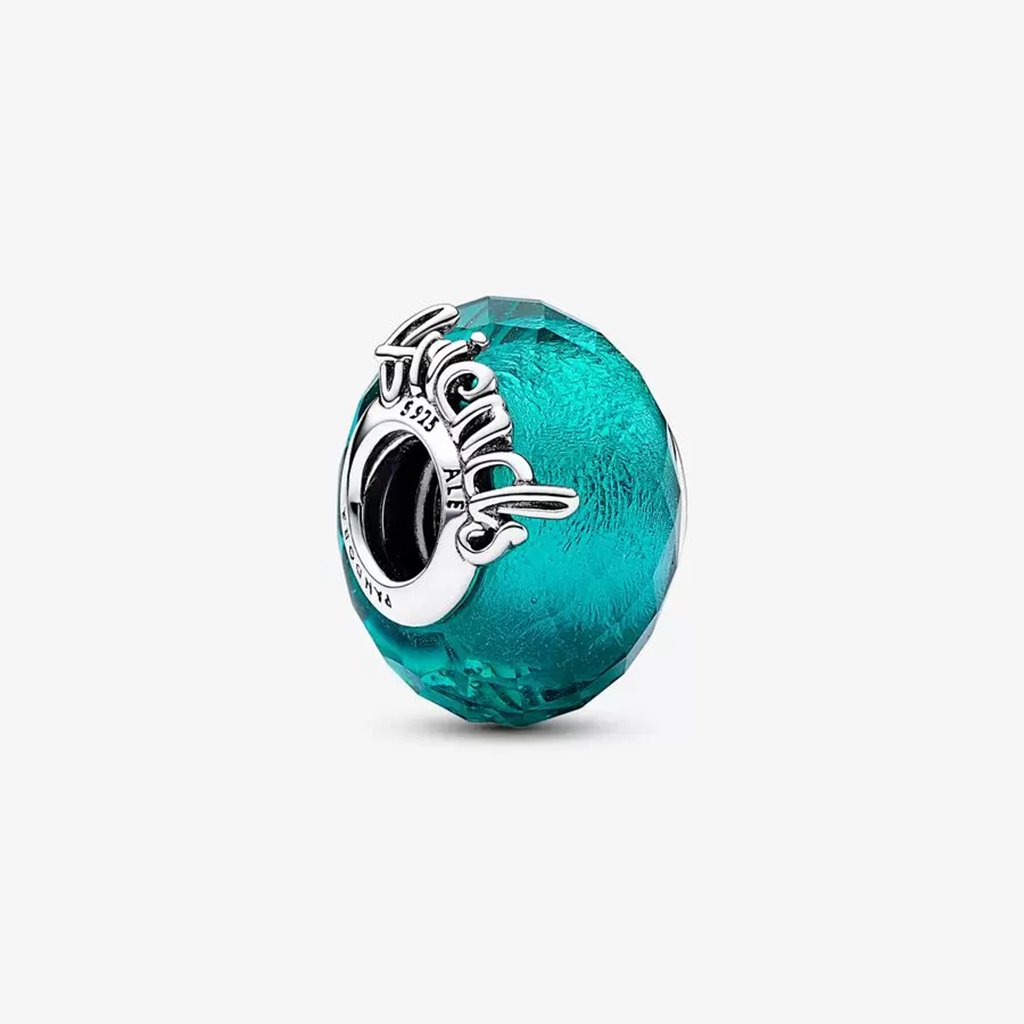 PANDORA  Faceted Murano Glass Friendship Charm