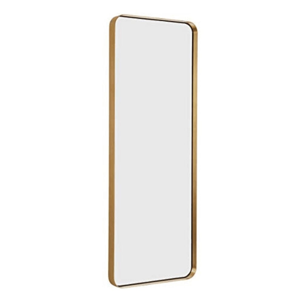 Contemporary Brushed Metal Wall Mirror