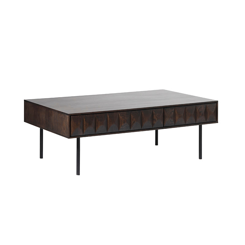 LATINA Coffee Table 117cm - Dark Brown / Black