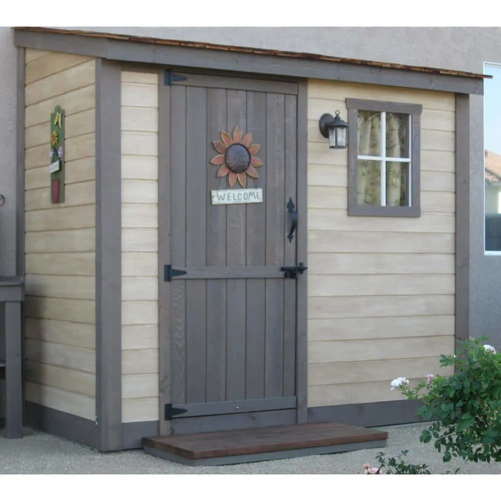 Outdoor Living Today Spacesaver 8 ft. x 4 ft. Western Red Cedar Single Door Shed SS84