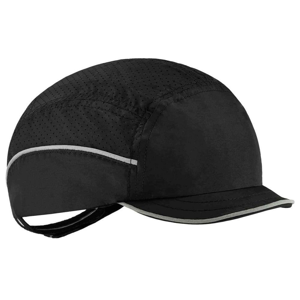 Skullerz 8955 Micro Brim Black Lightweight Bump Cap Hat 8955