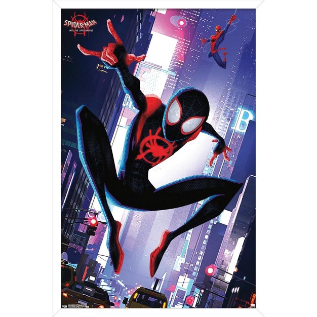 Trends International Marvel Spider man Into The Spider verse Street Framed Wall Poster Prints