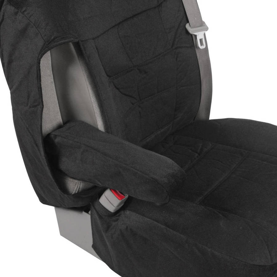 BDK Pickup Truck Seat Covers with Arm Rest and Built in Seat Belt， Encore