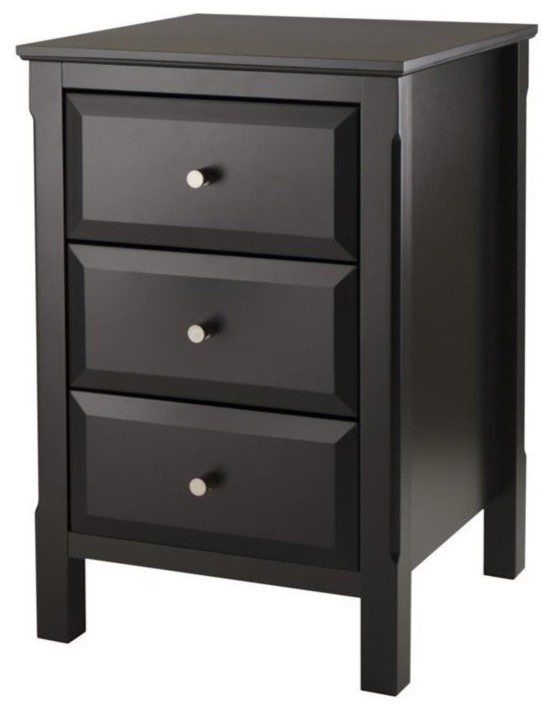 Pemberly Row Accent Table in Black   Transitional   Side Tables And End Tables   by Homesquare  Houzz