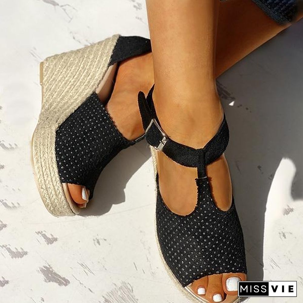 Women Summer Fish Mouth Wedge Sandals