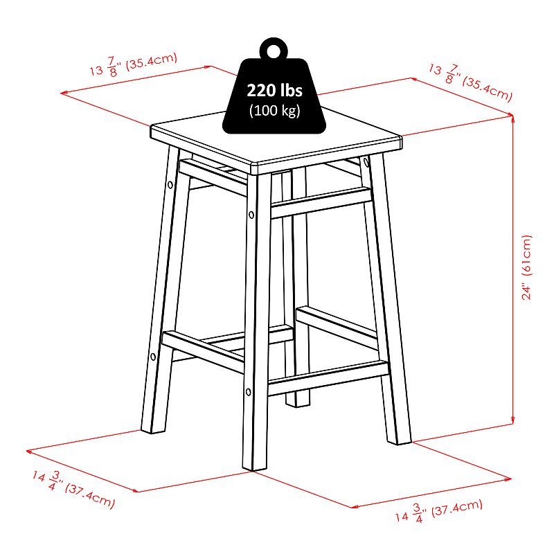 Winsome Albany 3-Piece High Table and Counter Stools Set