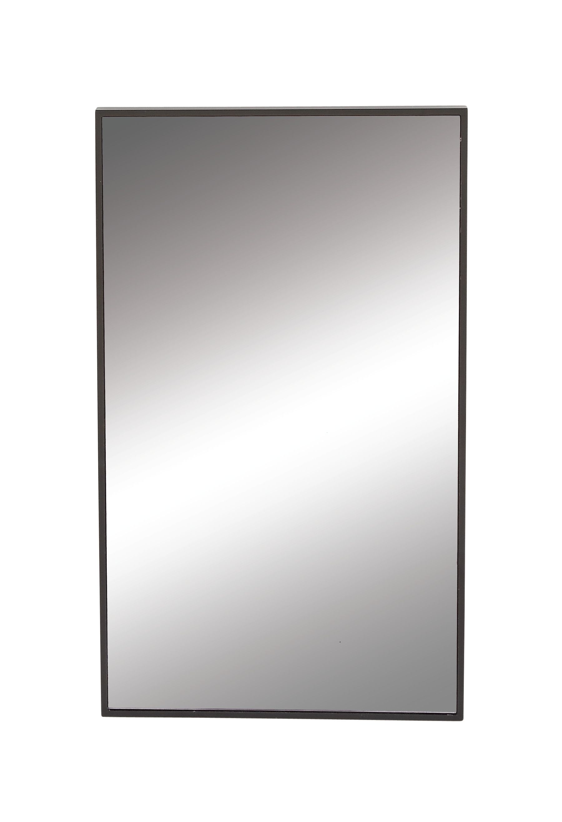 Black Contemporary Wood Wall Mirror 32 x 18