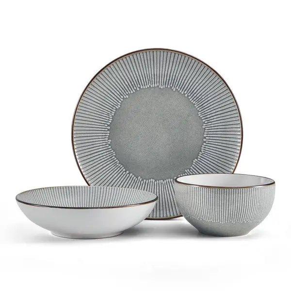 Pfaltzgraff 12-Piece Arlie Gray Dinnerware Set