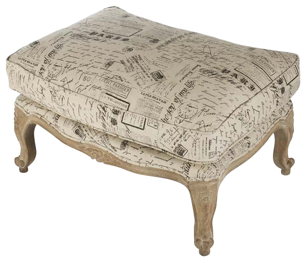 Paris Ottoman   French Country   Footstools And Ottomans   by Nook  ampCottage  Houzz