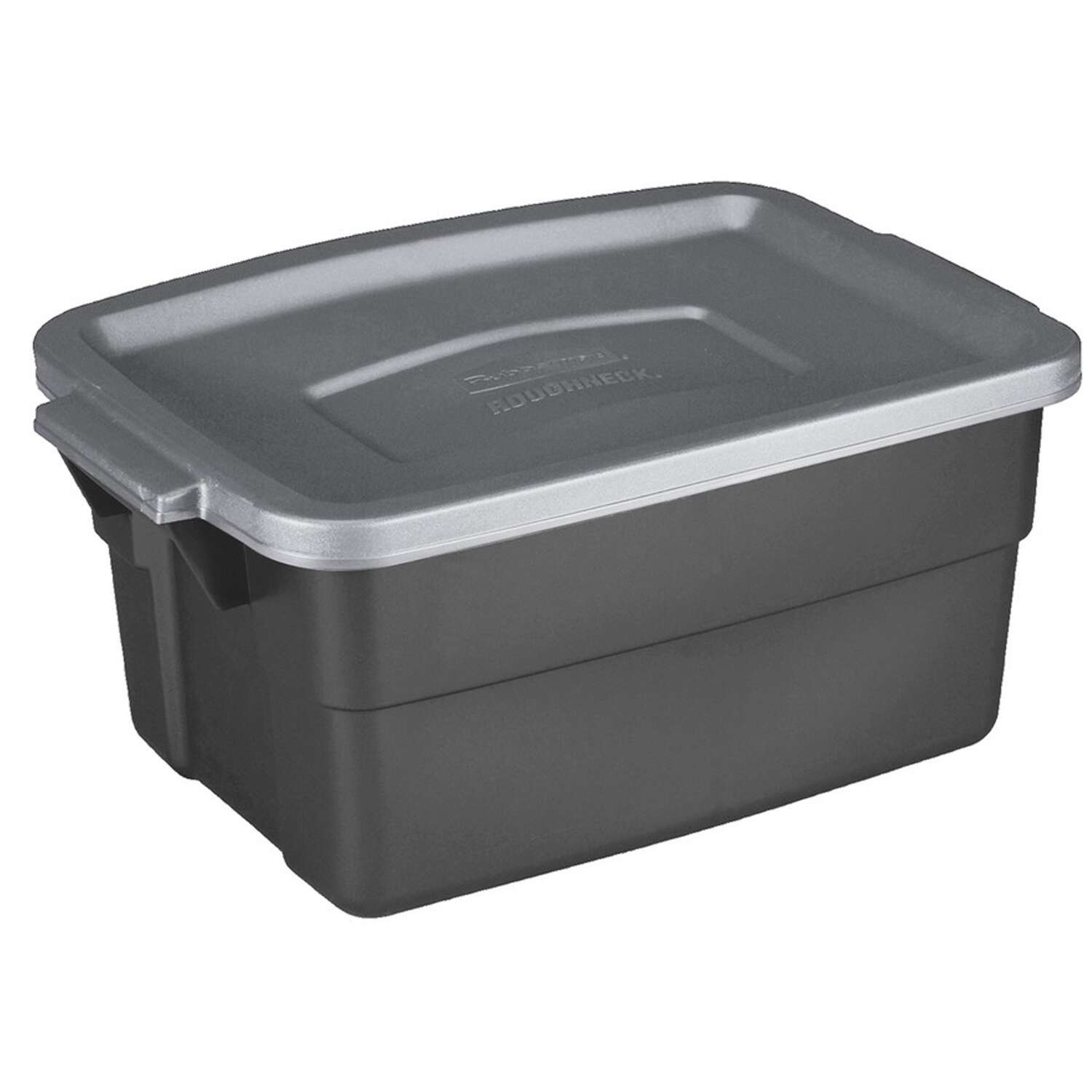 Rubbermaid Roughneck 3 gal Black/Gray Storage Box 7 in. H X 10.3 in. W X 15.687 in. D Stackable