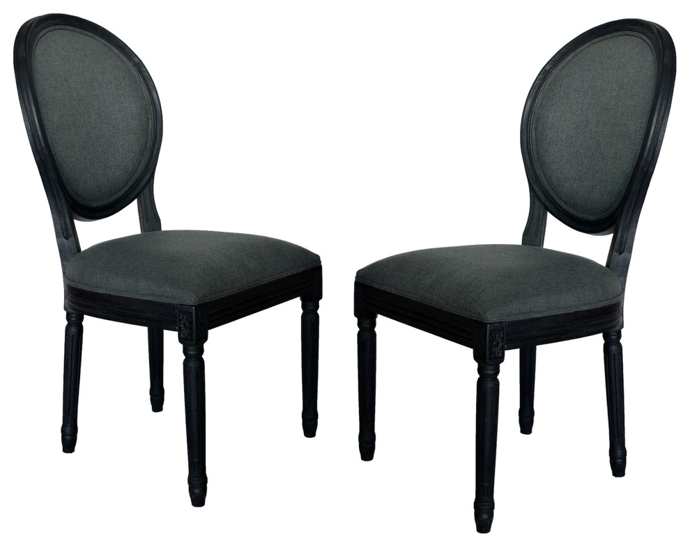 GDF Studio Babbs Traditional Fabric Dining Chairs  Set of 2   Traditional   Dining Chairs   by GDFStudio  Houzz