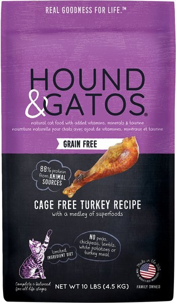 Hound and Gatos Grain-Free Cage Free Turkey Recipe Dry Cat Food