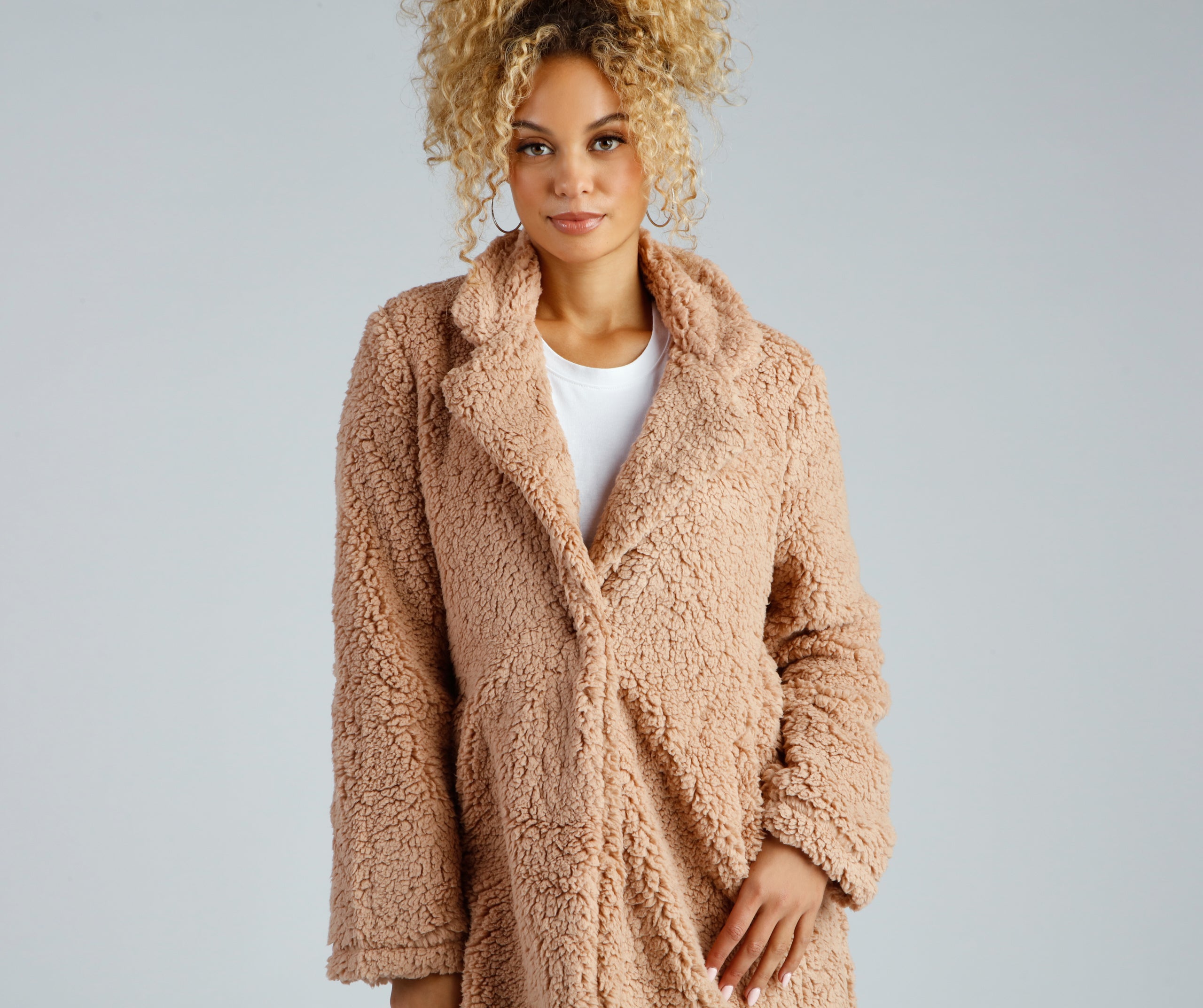 Elevated Glamour Faux Fur Longline Jacket