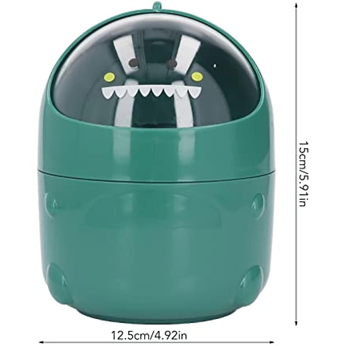 Mini Desktop Trash Can  Tiny Waste Bin With Lid Desk Small Plastic Trash Can Countertop Trash Can For Bathroom  Desk  Office Or Coffee Table(green)